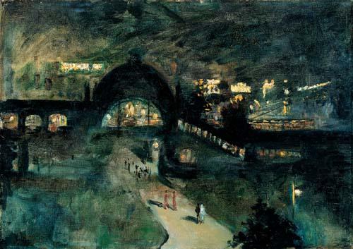 Bahnhof Nollendorfplatz bei Nacht, Lesser Ury